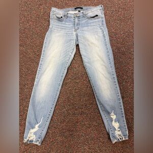 Flying Monkey Light Blue Distressed Women's Skinny Jeans SZ 30